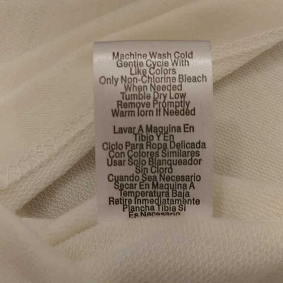 Cold Shoulder Ruffle Ivory Top Size Large - Picture 10 of 12